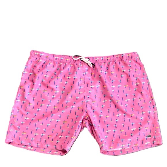 NWT Crown & Ivy Pink Drawstring Swim Trunks size XXL - Picture 1 of 11